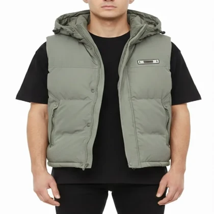 پافر مردانه سیلیکونی، سبز ماچا ضد آب و شیک استایل روزمره کد 8606