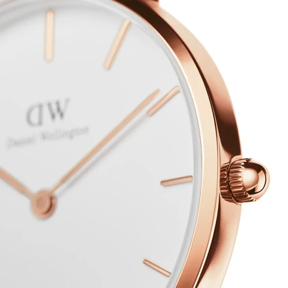 ساعت دنیل ولینگتون زنانه بند چرم عسلی DW-3542-L