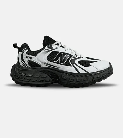 کفش کتانی مردانه و زنانه سفید مشکی NEW BALANCE 530 V02