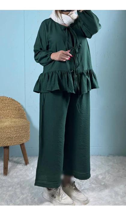 ست شومیز گره‌ای و شلوار زنانه 33792