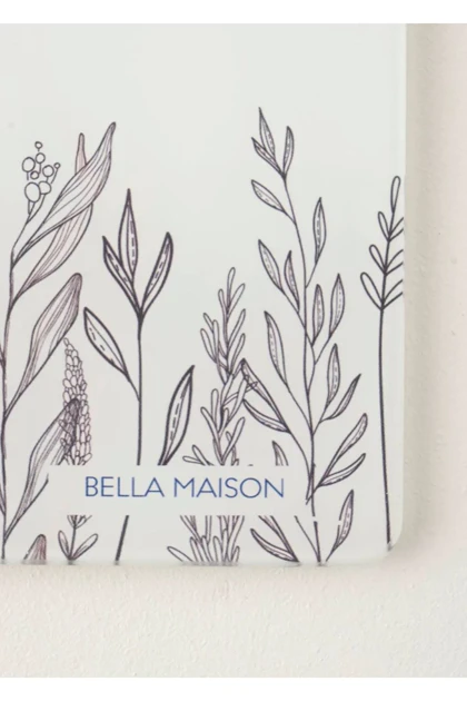 تخته برش شیشه‌ای Bella Maison مدل Botanique - سفید