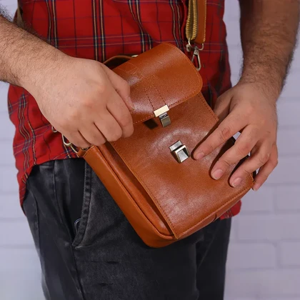 کیف رودوشی چرمسال مدل LBR042-M سایز متوسط