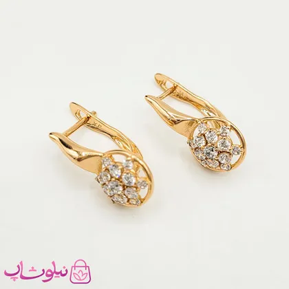 گوشواره دخترانه ژوپینگ نگین‌دار