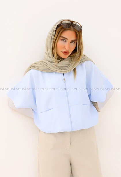 وست زنانه جلو زیپ کتان سیلک کد1006415
