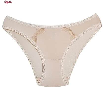 شورت زنانه لین مدل اسلیپ جلو تور کرم کد 4681-602