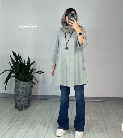 مانتو دکمه دار یکتا 7