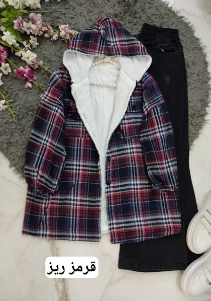 شکت کلاه دار ضخیم گلاویژ-چهارخانه درشت