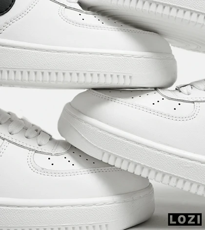 کفش کتانی بزرگ پا سفید مشکی NIKE AIR FORCE مدل 5686