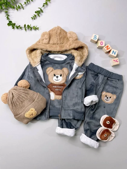 سه تیکه خرس کلاه مخمل