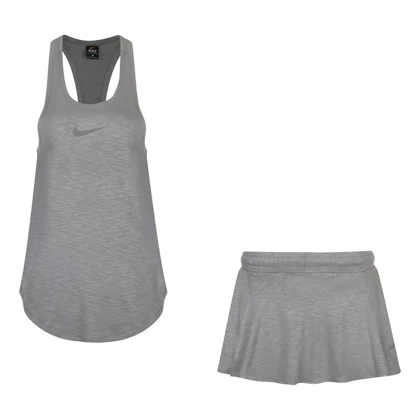 ست تاپ و دامن ورزشی زنانه نایک مدل Mub-1211 طوسی