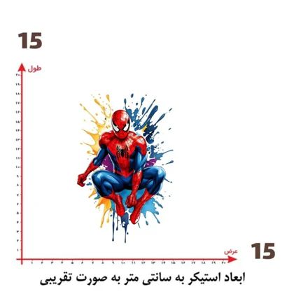 استیکر پارچه و لباس پاد آفرین مدل مرد عنکبوتی کد 279