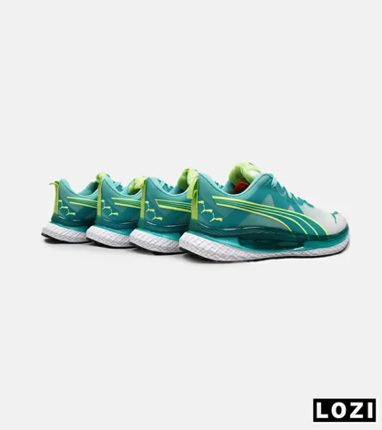 کفش کتانی ورزشی مردانه و زنانه سفید سبز فسفری PUMA مدل 5019