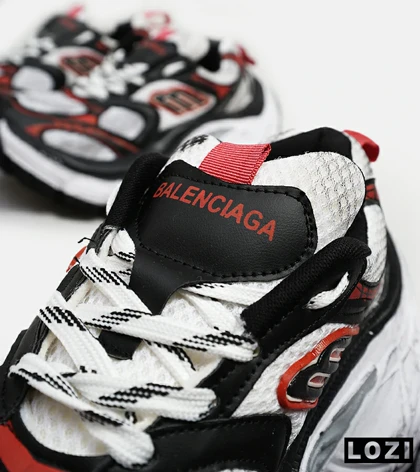 کفش کتانی سفید مشکی قرمز BALENCIAGA 10XL