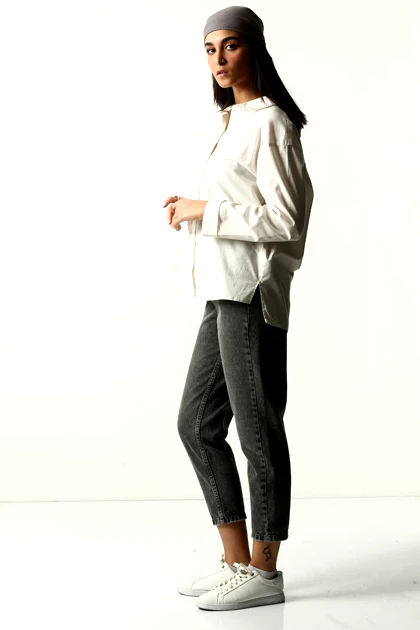 شومیز برش‌دار پشت بلند زنانه