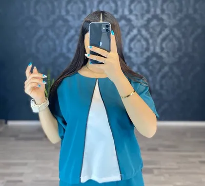ست کراپ و شلوار کد : 7339