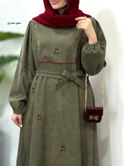 پیراهن مانتویی گلدوزی مهیاس 1