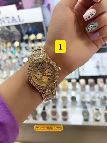 ساعت زنانه فول نگین‌دار مجلسی
