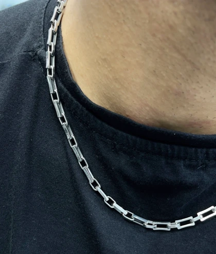 زنجیر مردانه استیل مدل قلمدون