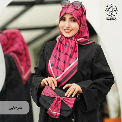 روسری ابریشم کجراه پولک