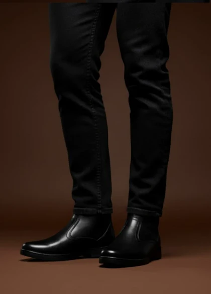 نیم بوت مردانه مشکی مدل Rad