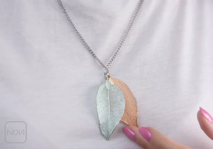 گردنبند استیل کارتیر دو برگ