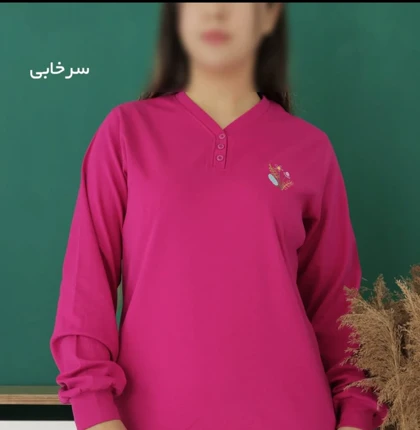دورس یقه هفت سه دکمه گلدوزی