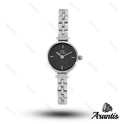 ساعت دنیل ولینگتون زنانه Petite Mini سیلور صفحه مشکی w-10837