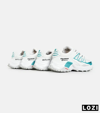 کفش کتانی مردانه و زنانه سفید آبی Salomon Lab V.03 مدل 7214