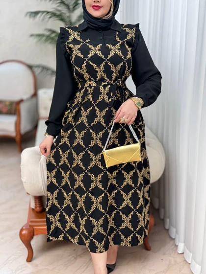 پیراهن طلاکوب نارین 2918