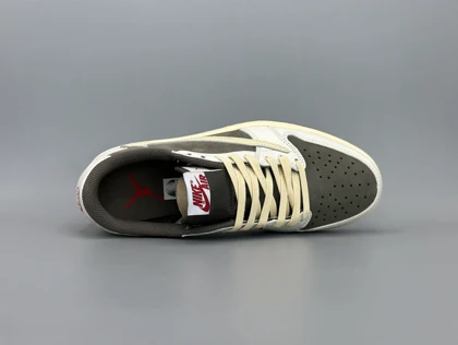 کتانی جردن1 لو تراویس مستر ریورس موکا/Nike Air Jordan1 Travis