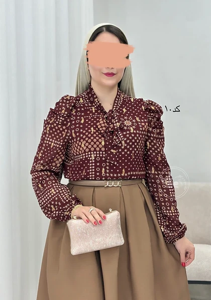 شومیز حریر شارلوت