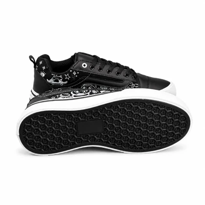 کفش کتانی مردانه ونس اولداسکول کنو کاستوم مشکی سفید Vans oldskool Knu