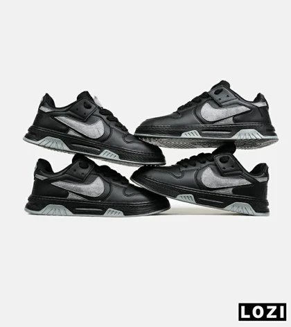 کفش کتانی مردانه و زنانه مشکی طوسی نایک NIKE AIR FORCE مدل 6426