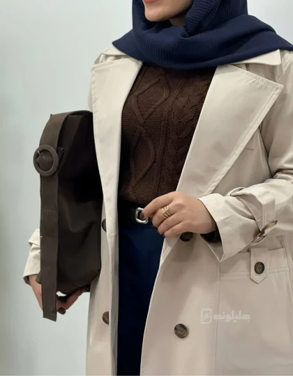 ترنچ کت بلند ضد آب آلما