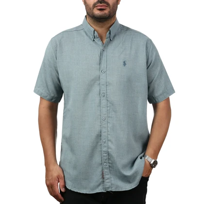 پیراهن آستین کوتاه لینن مردانه مدل 6215957