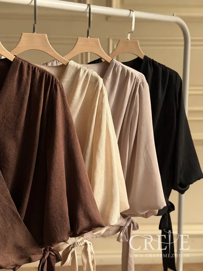 شومیز آستین پفی طرح پتینه