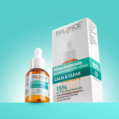 سرم ضد لک و کنترل چربی پوست بالانس Balance, مدل Niacinamide حاوی نیاسینامید 5٪ حجم 30 میلی‌لیتر