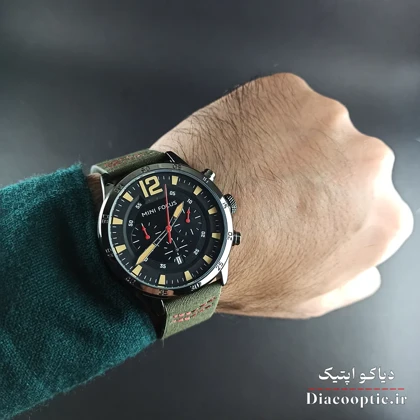 ساعت مچی مردانه اورجینال موتور ژاپن برند مینی فوکوس سه موتور مدل Mf0006G.04 بند چرم