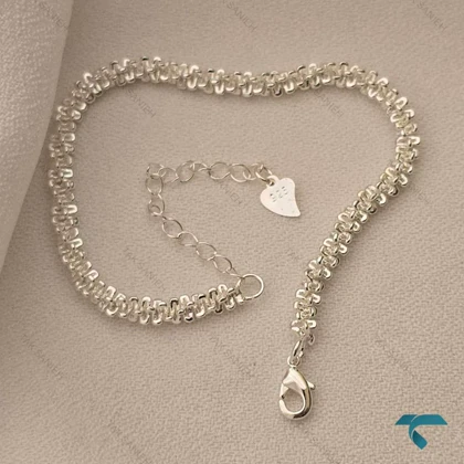 دستبند زنانه نقره ایی خاویاری Bracelet-8468-L