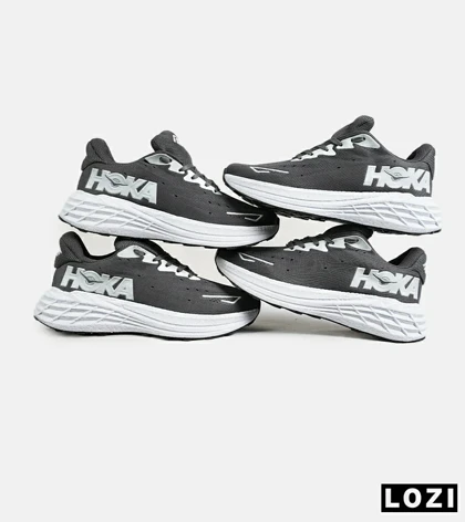 کفش کتانی طوسی فیلی سفید HOKA مدل 7337