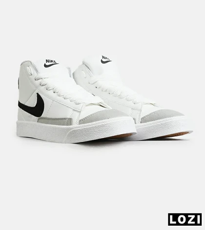 کفش کتانی ساق‌دار مردانه و زنانه سفید مشکی Nike Blazer Low 77 مدل 7930
