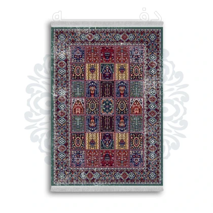 فرشینه از جنس پارچه هازان مخمل ترک طرح سنتی و مدرن برند دفه کد DAMG513