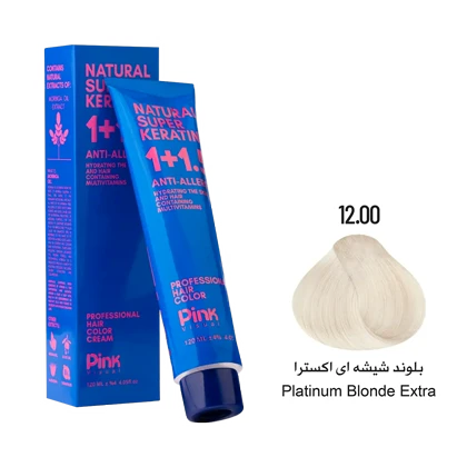 رنگ مو پینک ویژوآل شماره 12.00 رنگ بلوند شیشه ای اکسترا حجم 120 میلی لیتر