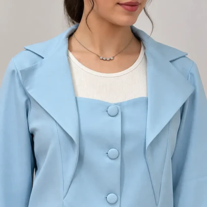 کراپ کت مازراتی روژین آبی