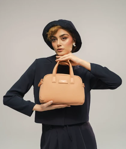 کیف دستی زنانه چرم مصنوعی مشکی و رنگی دیوید جونز DAVIDJONES