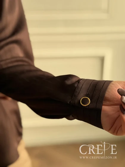 شومیز ساتن کوک قاپکدار