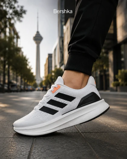 کتانی رانینگ آدیداس گلکسی 7 سفید مشکی نارنجی مدل 9156 کفش Adidas Galaxy 7