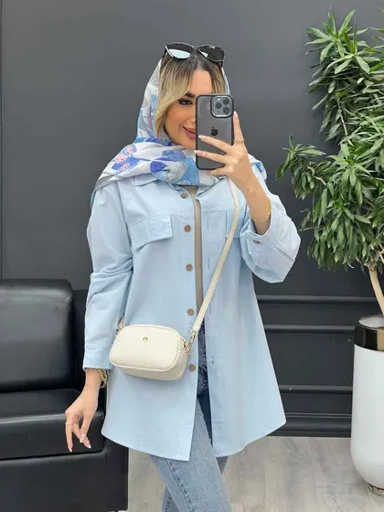 مانتو جیب نما بغل زیپ