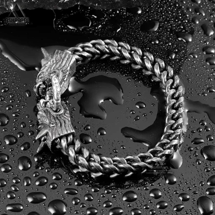 دستبند تیتانیوم مردانه Vintage Men Chain Bracelet K2