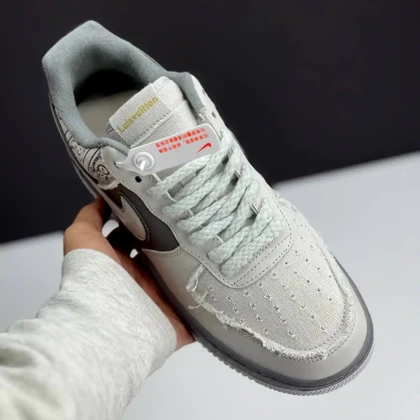 نایک ایر فورس وان بیگ بنگ طوسی Nike Air Force 1 Big Bang Grey